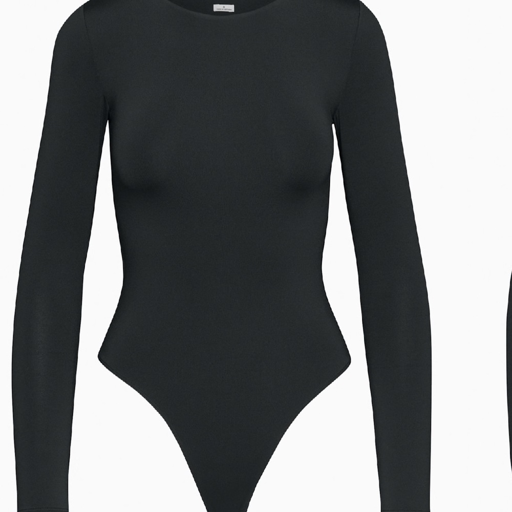 Aritzia Black Long Sleeve Bodysuit